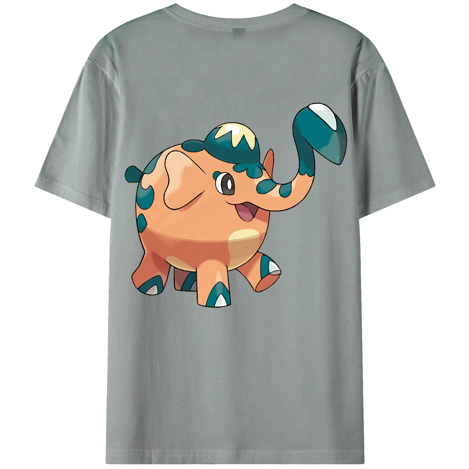 （画像用） ポケットモンスター Pokémon 綿100％ メンズ半袖Tシャツ（バックプリント） 通気性